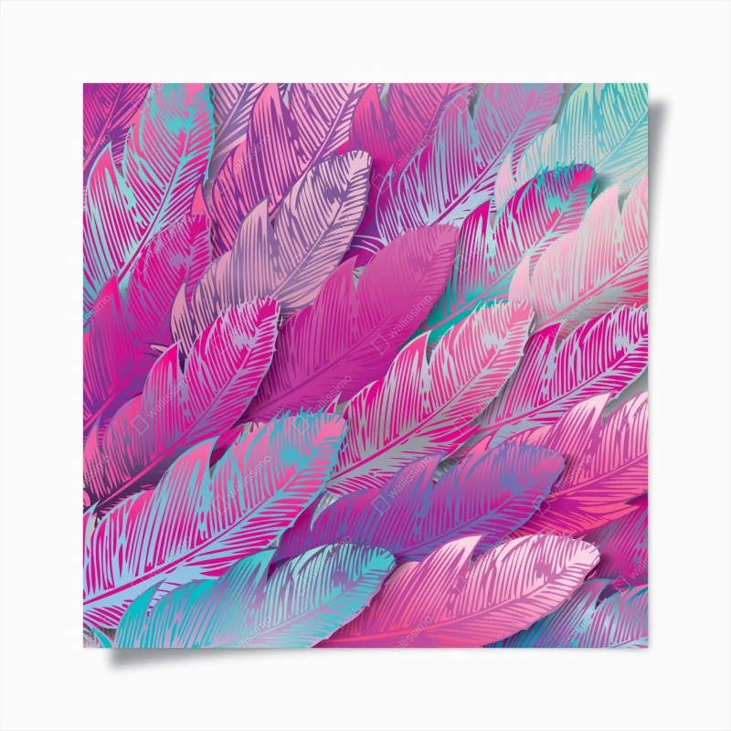 Poster mosaico di piume iridescenti