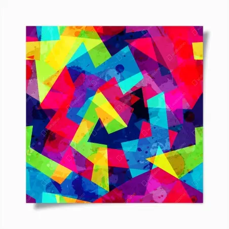 Poster esplosione geometrica di colori • Wallissimo®