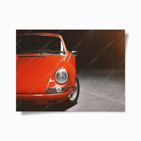 Poster emozione vintage: sportiva rossa anni '70 • Wallissimo®