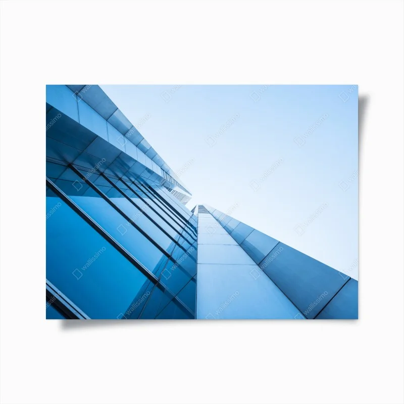 Poster prospettiva architettonica moderna in vetro