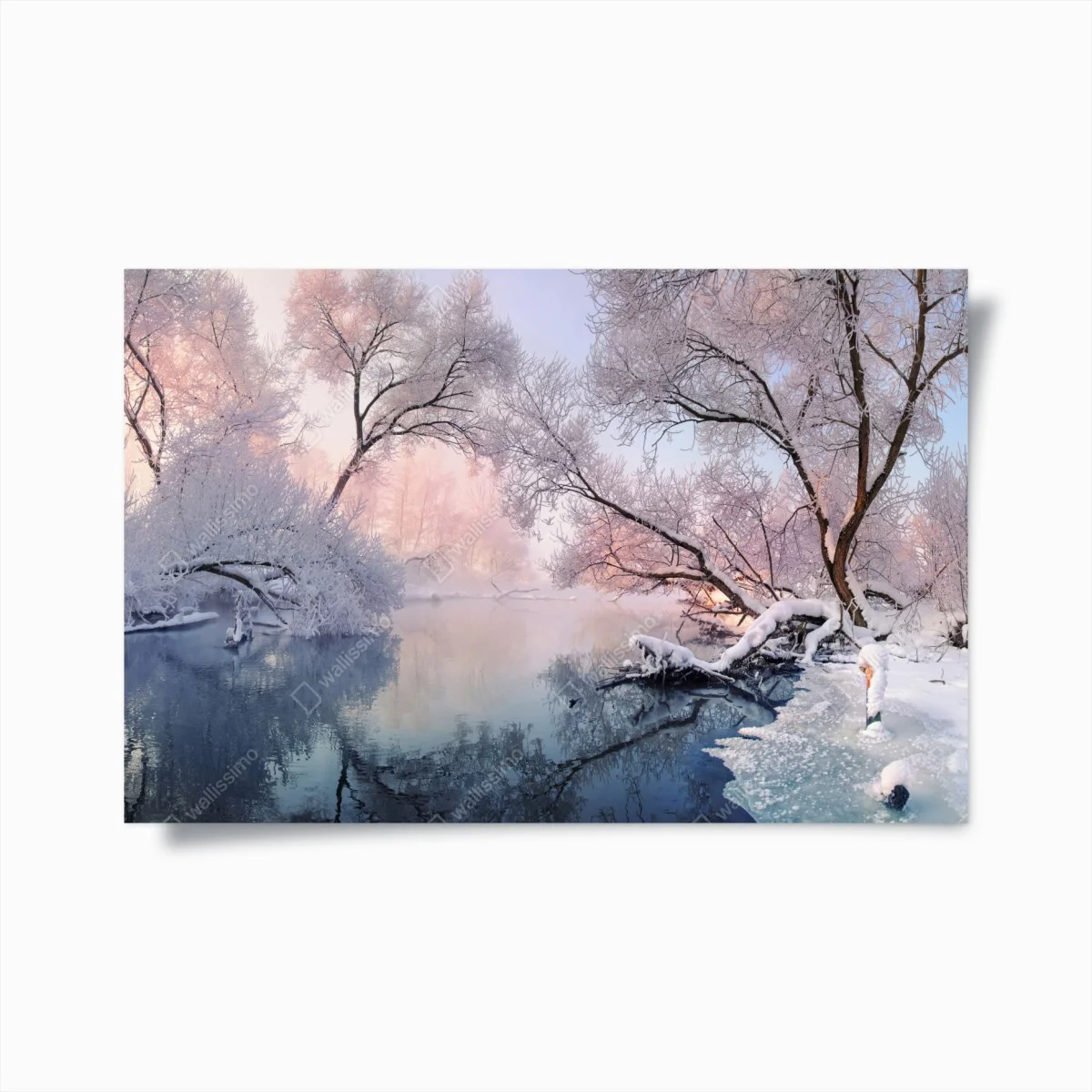 Poster mattino d'inverno sul fiume • Wallissimo® Poster mattino d'inverno sul fiume • Wallissimo®