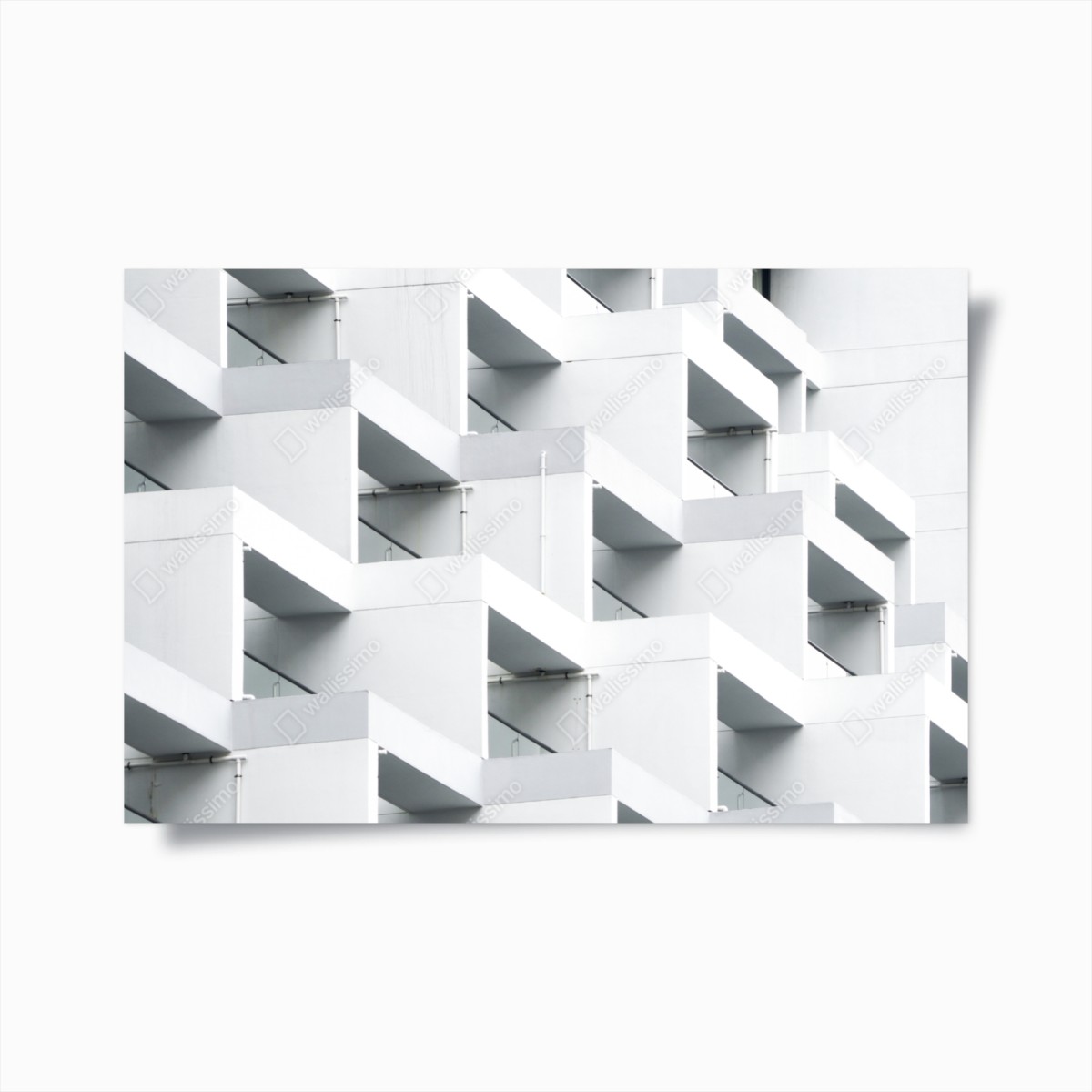 Poster geometria urbana in bianco • Wallissimo®