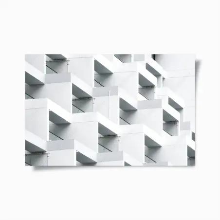 Poster geometria urbana in bianco • Wallissimo®