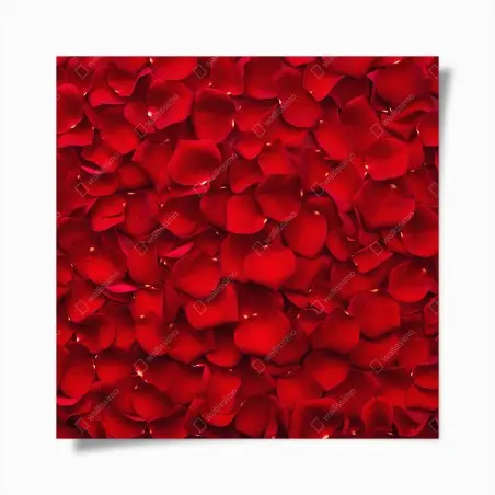 Poster mosaico di petali di rosa rossa • Wallissimo®