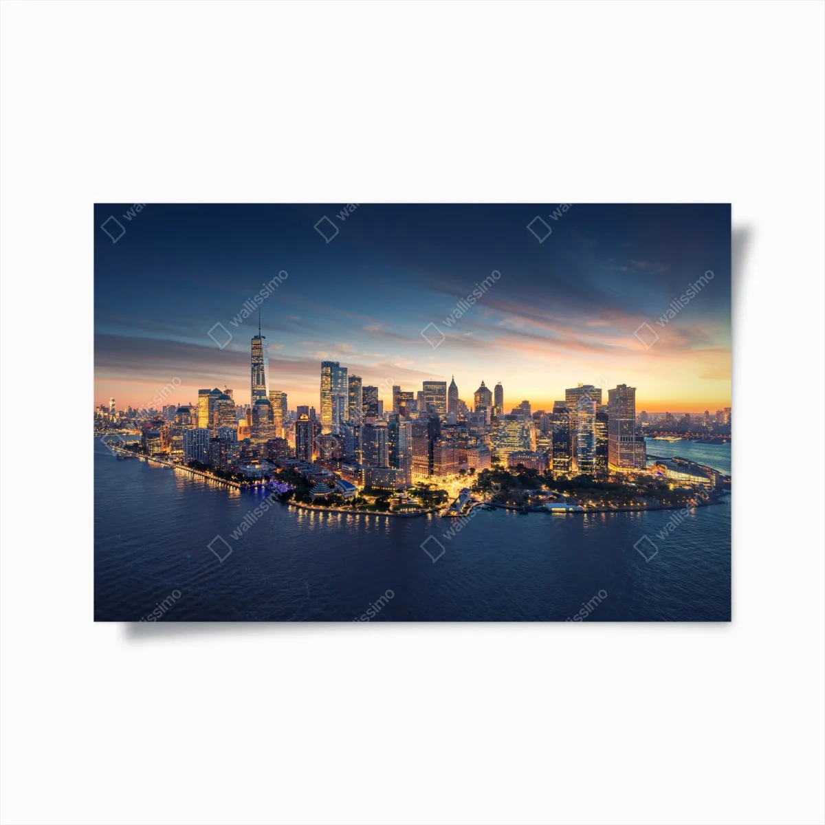 Poster panorama di Manhattan all'alba • Wallissimo® Poster panorama di Manhattan all'alba • Wallissimo®