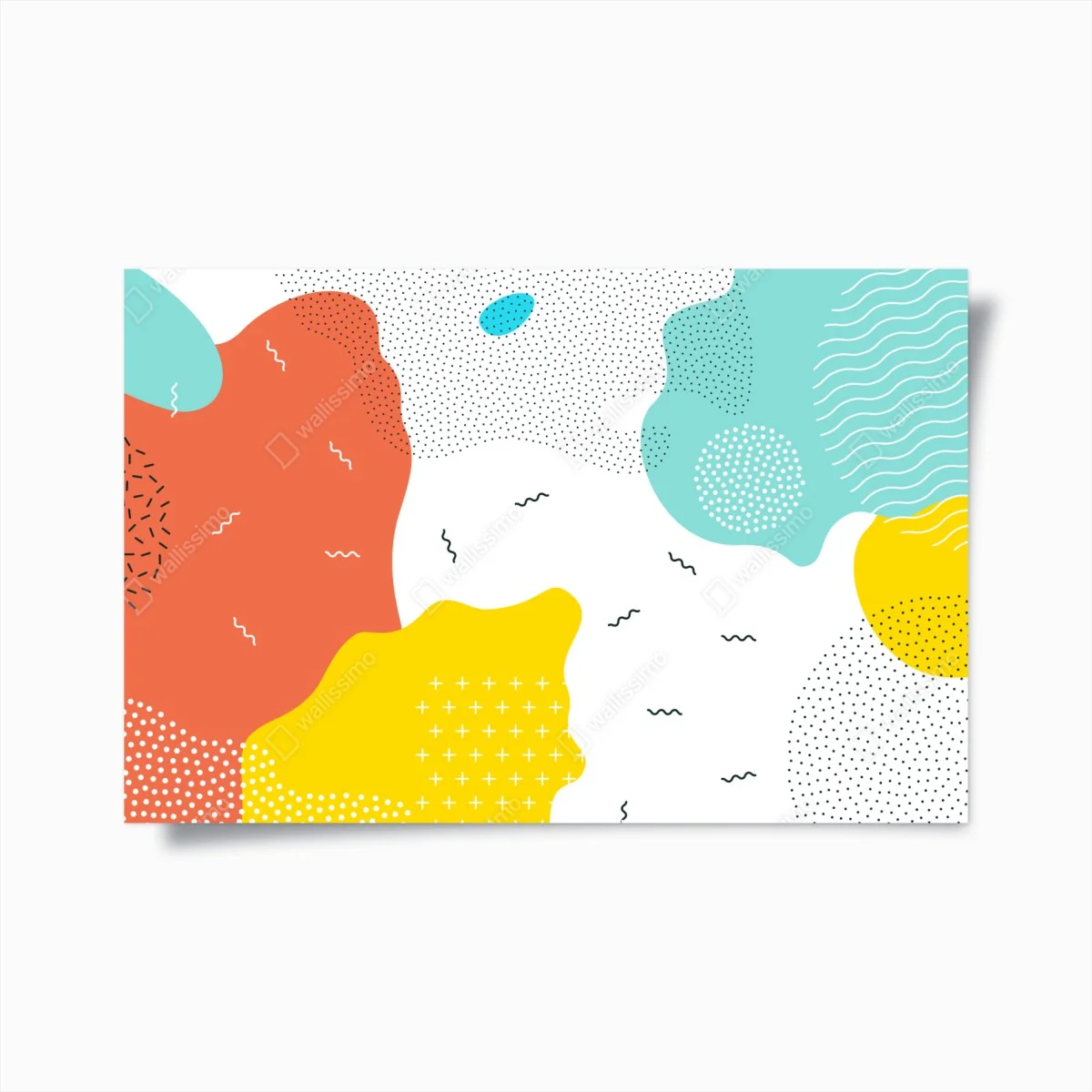 Poster design astratto colorato in stile memphis • Wallissimo® Poster design astratto colorato in stile memphis • Wallissimo®
