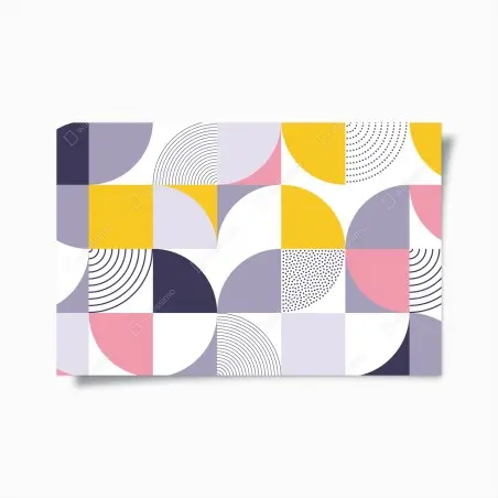Poster motivo geometrico pastello moderno • Wallissimo®