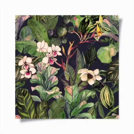 Poster motivo botanico tropicale acquerellato • Wallissimo®
