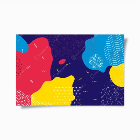 Poster motivo astratto pop dai colori vivaci • Wallissimo®