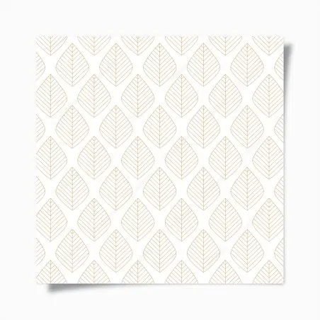 Poster motivo di foglie dorate minimalista • Wallissimo®