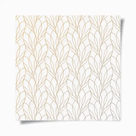 Poster elegante motivo di foglie dorate • Wallissimo®