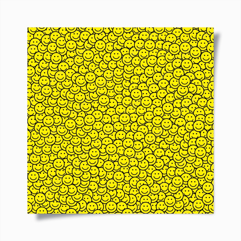 Poster motivo di faccine sorridenti gialle