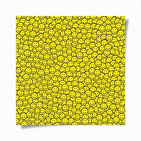 Poster motivo di faccine sorridenti gialle • Wallissimo®