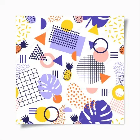 Poster motivo tropicale geometrico estivo • Wallissimo®
