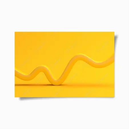 Poster movimento ondulato in giallo • Wallissimo®