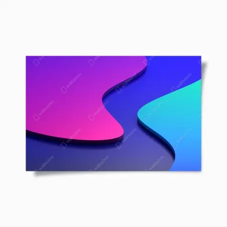 Poster onde cromatiche astratte • Wallissimo®