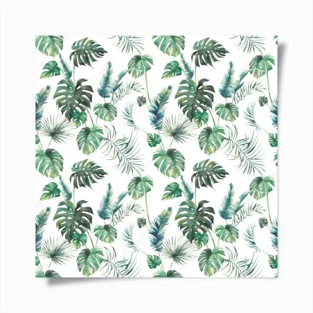 Poster motivo foglie tropicali acquerellate • Wallissimo®