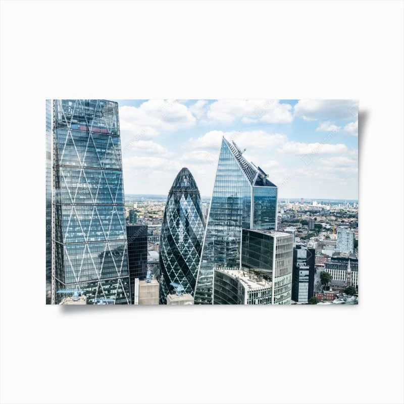 Poster skyline moderno di Londra in dettaglio