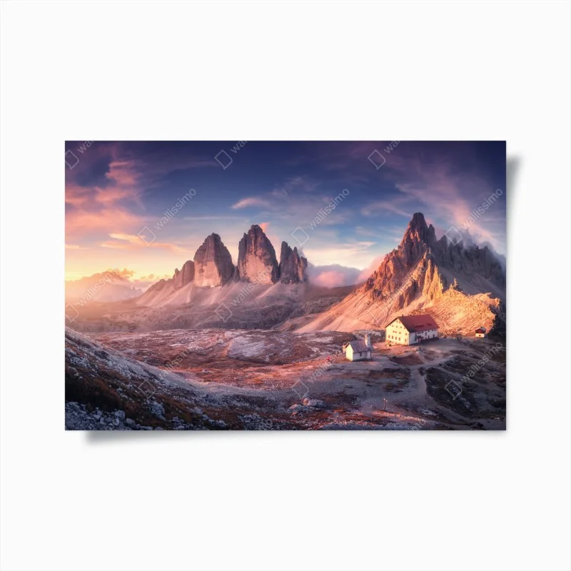Poster alba sulle Tre Cime di Lavaredo