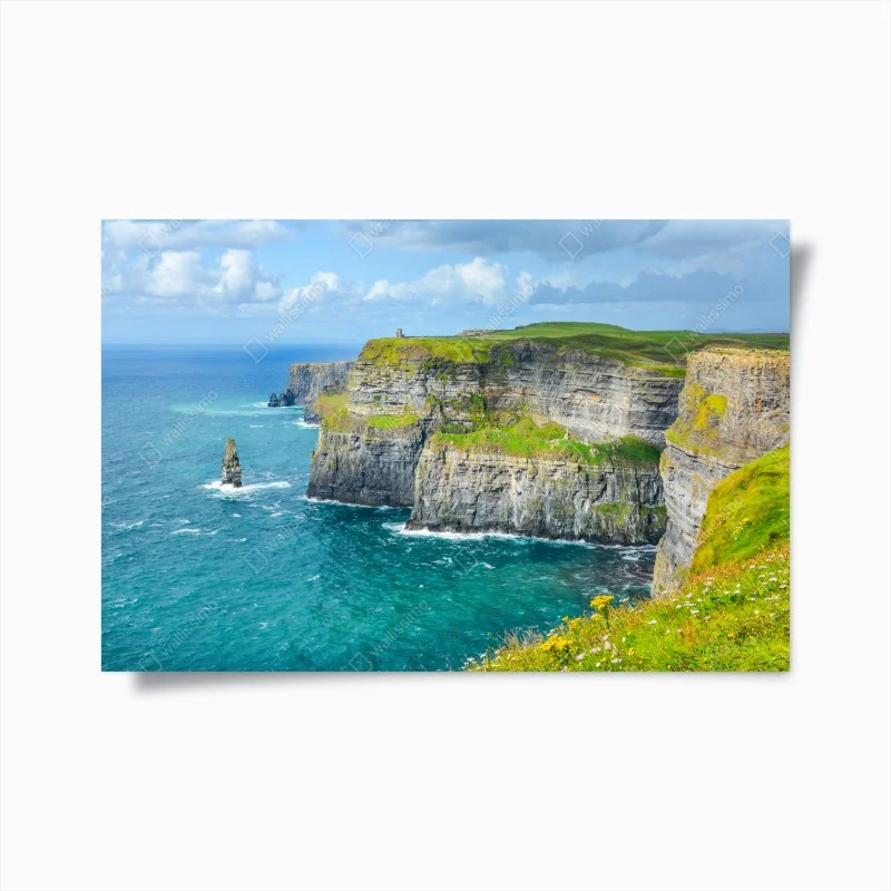 Poster panorama maestoso delle scogliere costiere
