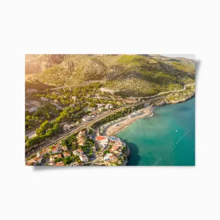 Poster panorama costiero dall'alto • Wallissimo®