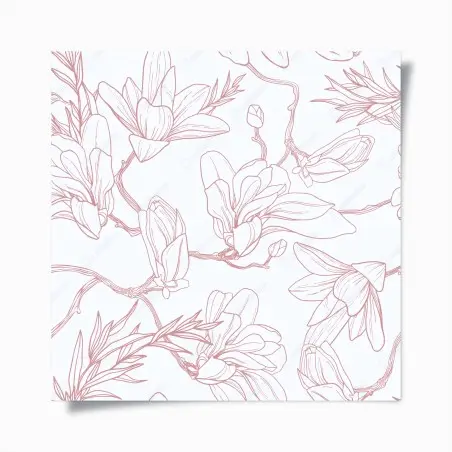 Poster motivo di magnolie su sfondo tenue • Wallissimo®