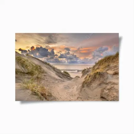 Poster tramonto sulle dune di Zeeland • Wallissimo®