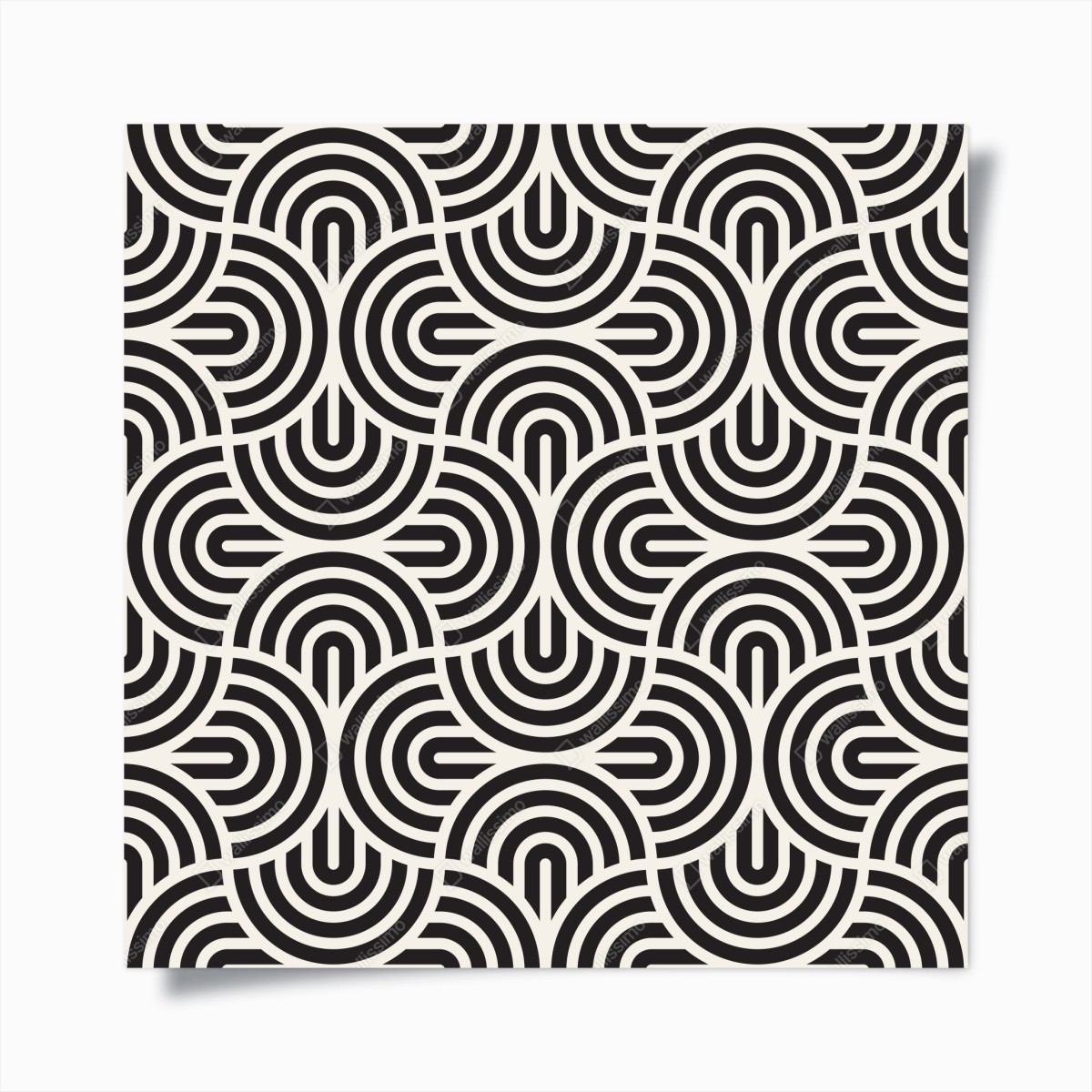 Poster motivo geometrico ottico in bianco e nero • Wallissimo®