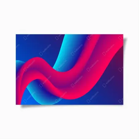 Poster onde cromatiche astratte • Wallissimo®