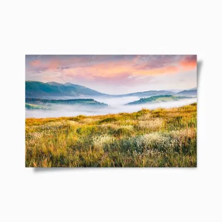 Poster alba nebbiosa nei Carpazi • Wallissimo®