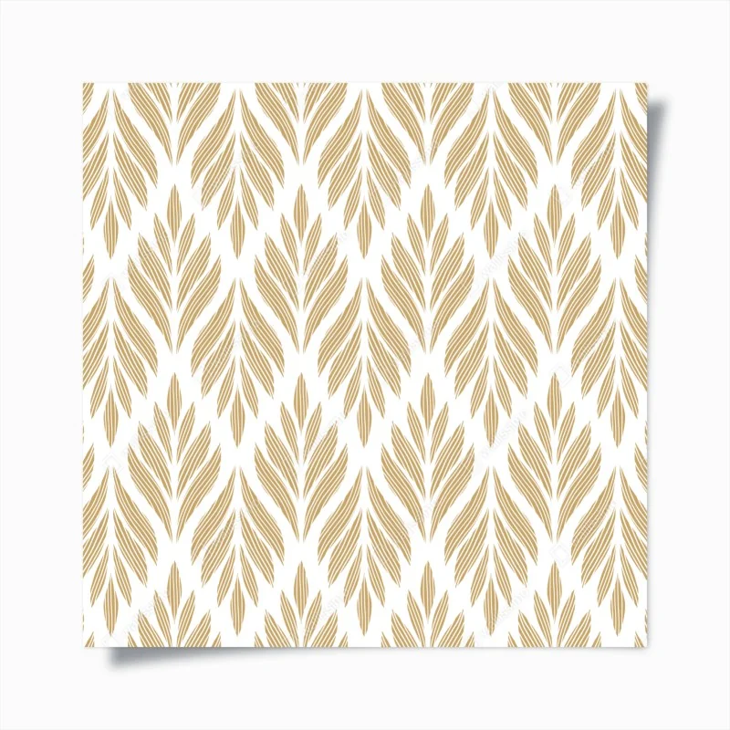 Poster motivo foglia dorata su sfondo bianco