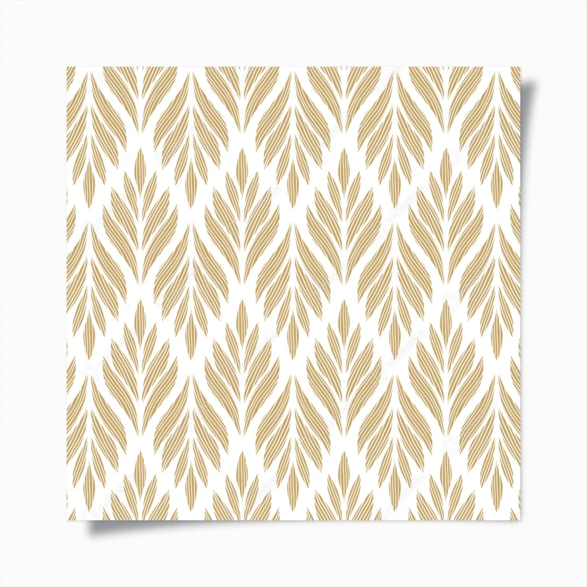 Poster motivo foglia dorata su sfondo bianco • Wallissimo® Poster motivo foglia dorata su sfondo bianco • Wallissimo®