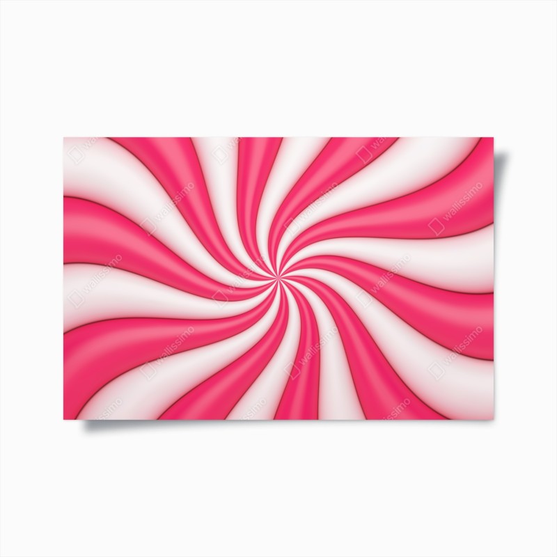 Poster vortice dolce rosa e bianco