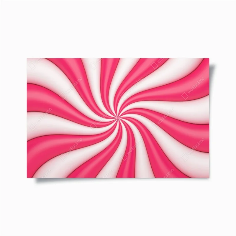 Poster vortice dolce rosa e bianco