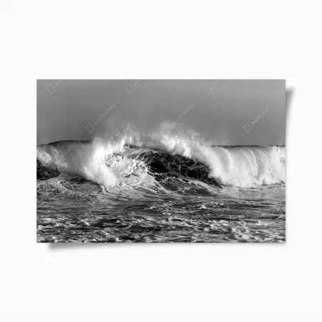 Poster onda potente in bianco e nero • Wallissimo®