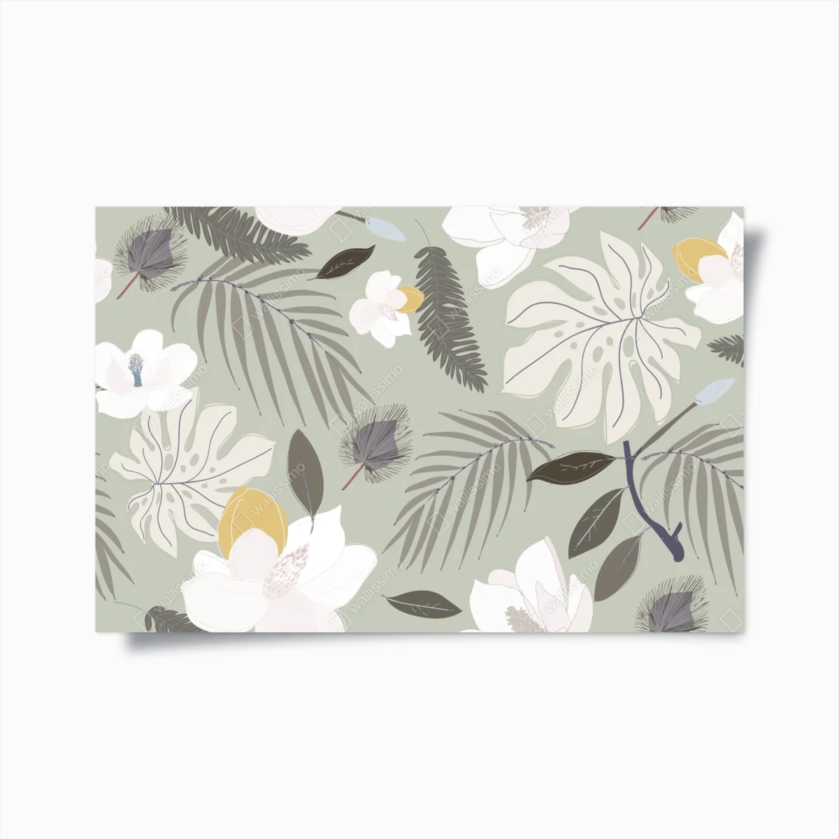 Poster motivo botanico elegante in tonalità salvia • Wallissimo® Poster motivo botanico elegante in tonalità salvia • Wallissimo®