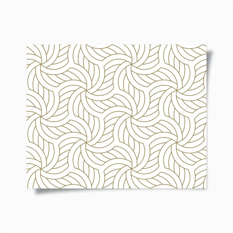 Poster motivo geometrico dorato su sfondo bianco