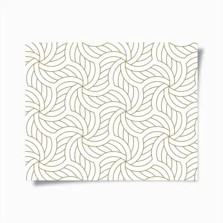 Poster motivo geometrico dorato su sfondo bianco • Wallissimo®