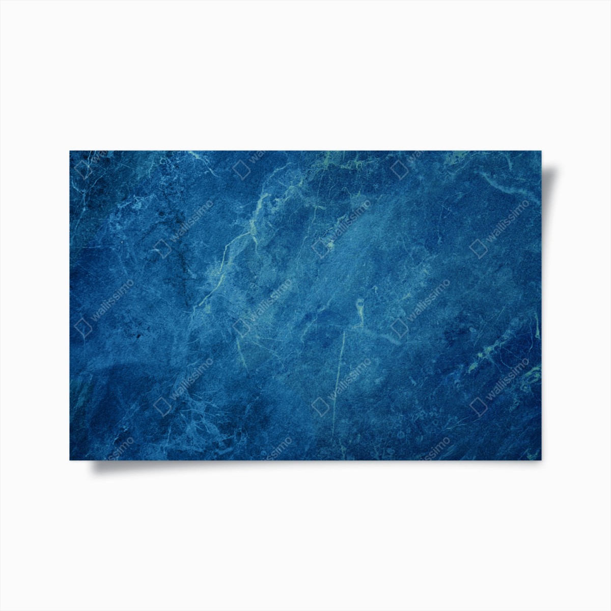 Poster marmo blu profondo con venature sottili • Wallissimo®