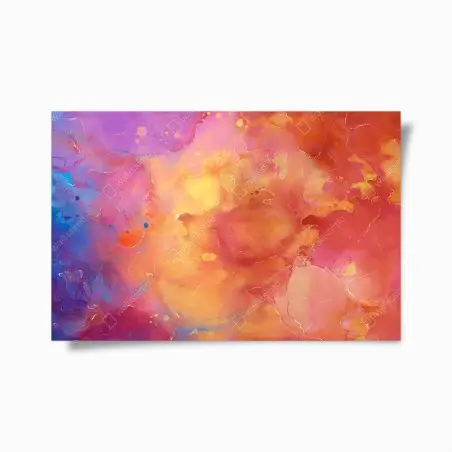 Poster esplosione di colori astratti • Wallissimo®