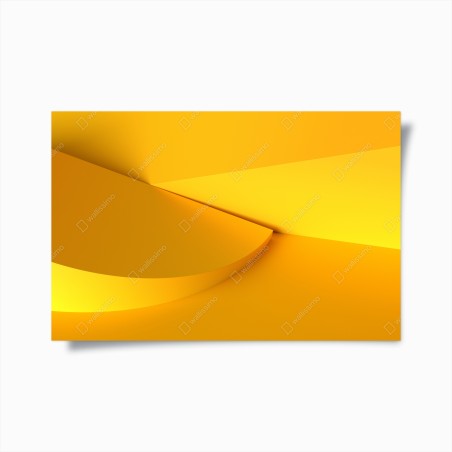 Poster composizione geometrica gialla minimalista • Wallissimo®