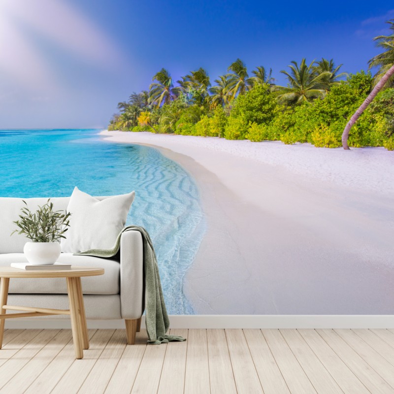 Carta da parati spiaggia tropicale paradisiaca