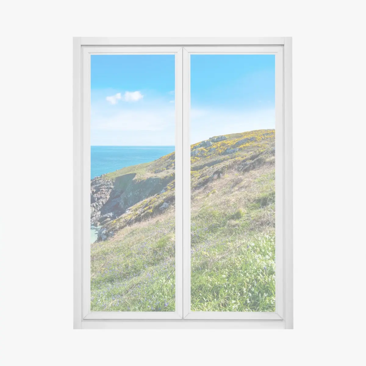 Adesivo per finestra panorama del sentiero costiero di St Ives • Wallissimo®
