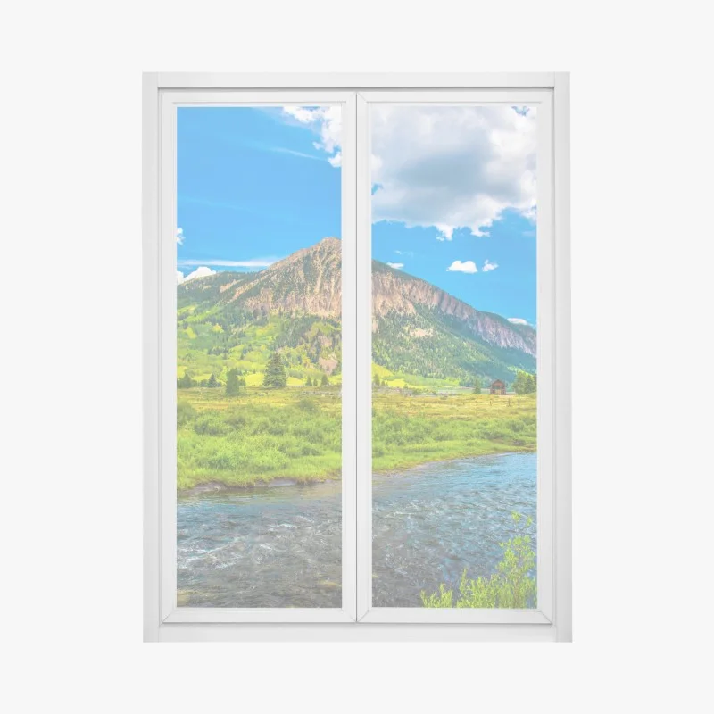 Adesivo per finestra panorama montano di Crested Butte
