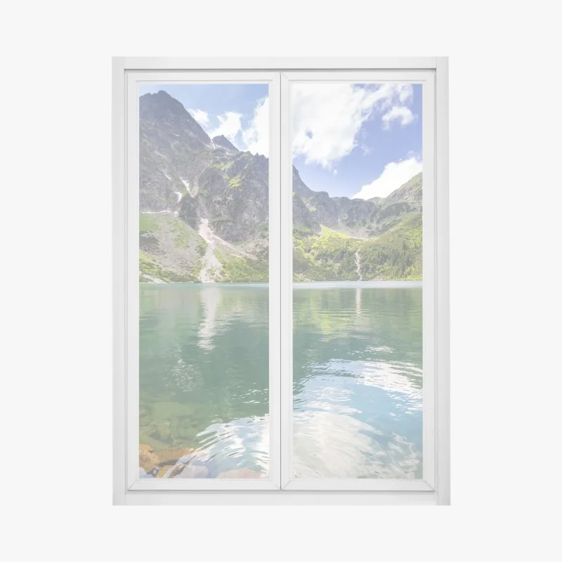 Adesivo per finestra panorama sereno del lago alpino
