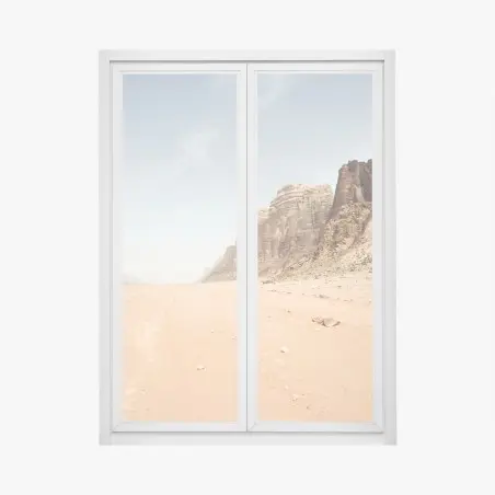 Adesivo per finestra orizzonte infinito di Wadi Rum • Wallissimo®