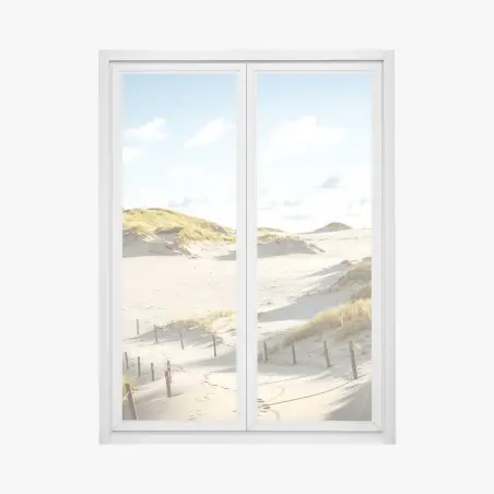 Adesivo per finestra paesaggio delle dune di Slowinski • Wallissimo®