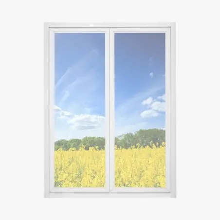 Adesivo per finestra campo di colza in fiore in Polonia • Wallissimo®