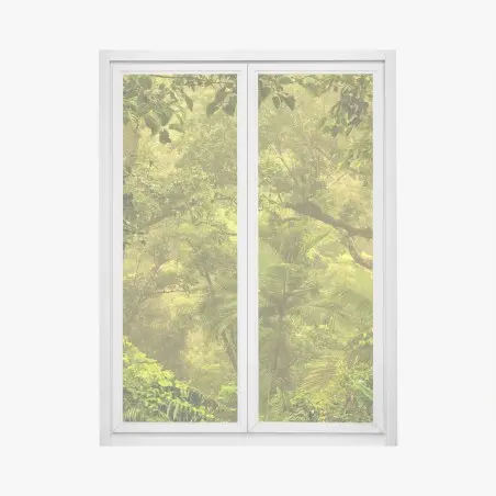 Adesivo per finestra oasi verde di Cairns, paesaggio tropicale • Wallissimo®