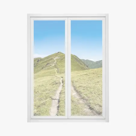 Adesivo per finestra paesaggio con sentiero alpino nello Zillertal, Austria • Wallissimo®
